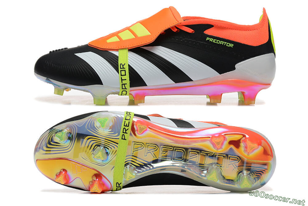 Men's Adidas Predator Elite Foldover Tongue FG Football Boots - White/Black/Red 1