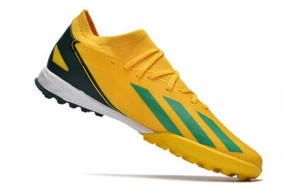 Men's Adidas X Crazyfast.3 TF Football Shoes - Yellow/Blue/White
