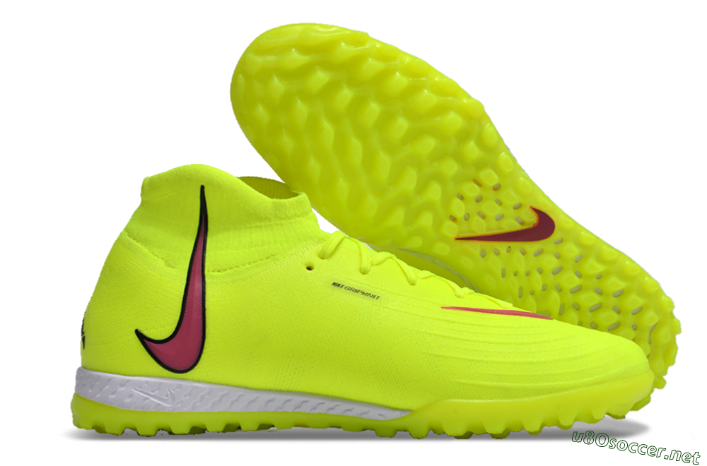 Men's Nike Phantom Luna Elite NU TF Football Shoes - Yellow/Red/White 2