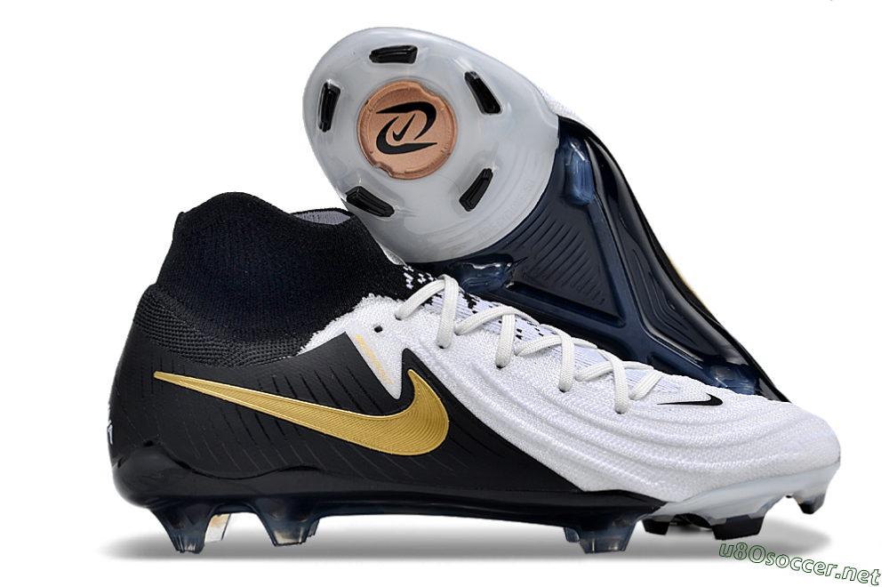 Men's Nike Phantom Luna Elite NU FG Football Boots - White/Black/Gold 2