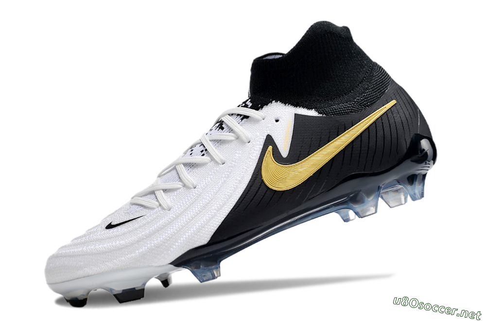 Men's Nike Phantom Luna Elite NU FG Football Boots - White/Black/Gold 5