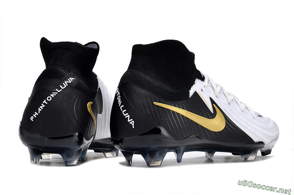Men's Nike Phantom Luna Elite NU FG Football Boots - White/Black/Gold 6
