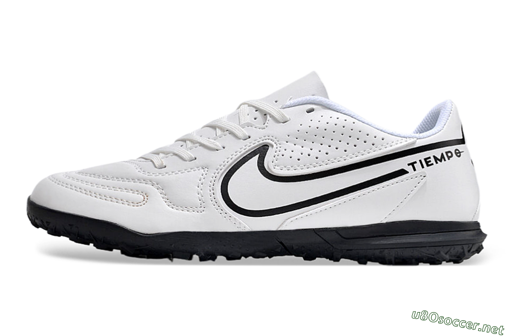 Men's Nike Tiempo Legend 9 Club TF Football Shoes - White/Black 0