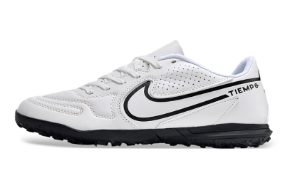 Men's Nike Tiempo Legend 9 Club TF Football Shoes - White/Black