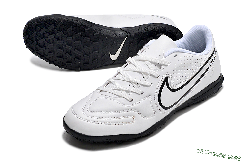 Men's Nike Tiempo Legend 9 Club TF Football Shoes - White/Black 3