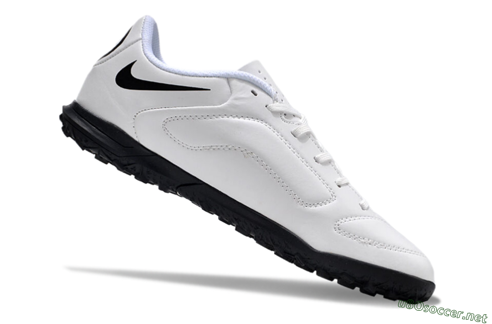 Men's Nike Tiempo Legend 9 Club TF Football Shoes - White/Black 4