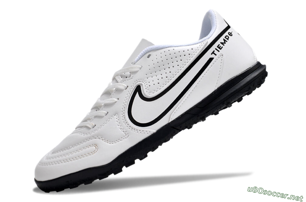 Men's Nike Tiempo Legend 9 Club TF Football Shoes - White/Black 5