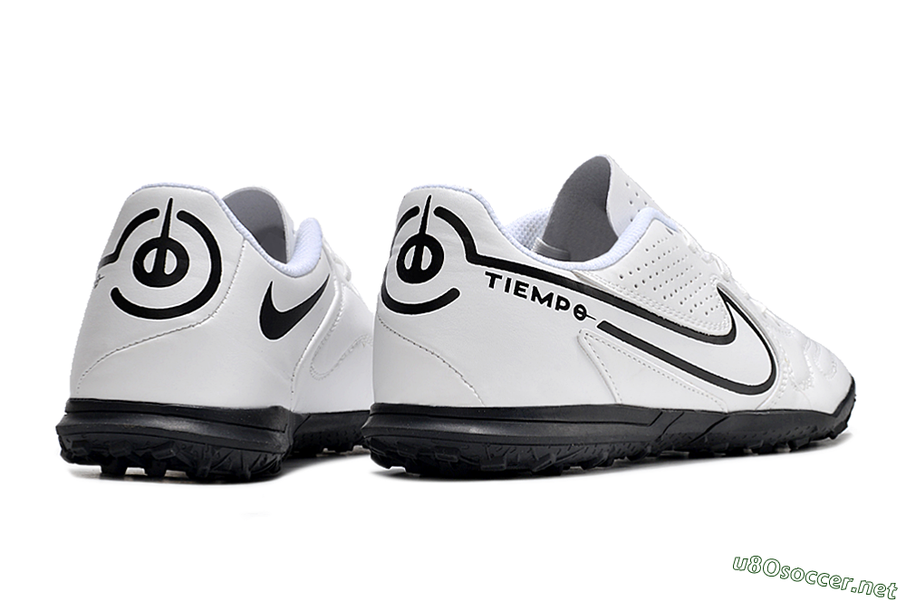 Men's Nike Tiempo Legend 9 Club TF Football Shoes - White/Black 6