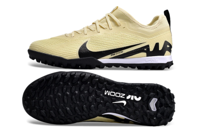 Men's Nike Air Zoom Mercurial Vapor 15 Pro TF Football Shoes - Beige/Black/White