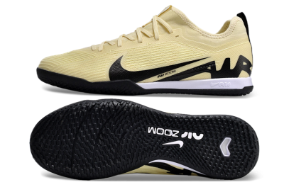 Men's Nike Air Zoom Mercurial Vapor 15 Pro IC Football Shoes - Beige/Black/White