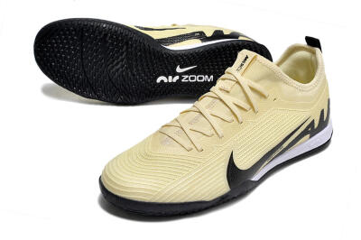 Men's Nike Air Zoom Mercurial Vapor 15 Pro IC Football Shoes - Beige/Black/White