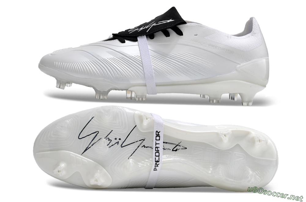 Men's Adidas Predator Elite Foldover Tongue FG Football Boots - White/Black 1