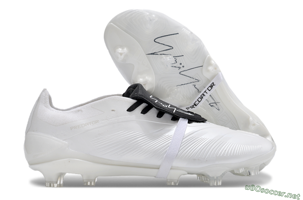 Men's Adidas Predator Elite Foldover Tongue FG Football Boots - White/Black 2