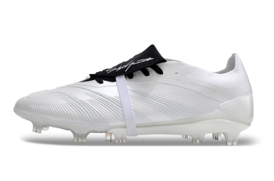 Men's Adidas Predator Elite Foldover Tongue FG Football Boots - White/Black