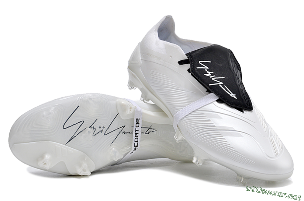 Men's Adidas Predator Elite Foldover Tongue FG Football Boots - White/Black 3