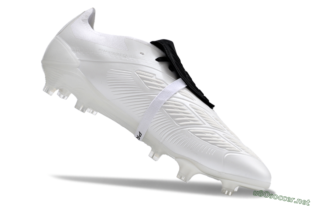Men's Adidas Predator Elite Foldover Tongue FG Football Boots - White/Black 4