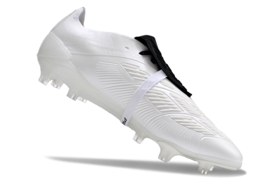 Men's Adidas Predator Elite Foldover Tongue FG Football Boots - White/Black