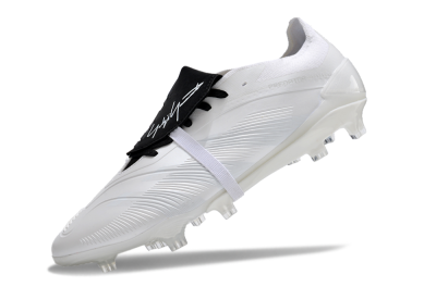 Men's Adidas Predator Elite Foldover Tongue FG Football Boots - White/Black