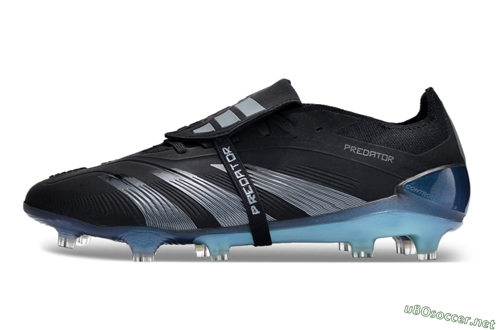 Men's Adidas Predator Elite Foldover Tongue FG Football Boots - Black/Silver/Jade 0