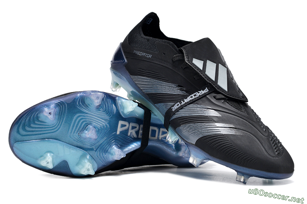 Men's Adidas Predator Elite Foldover Tongue FG Football Boots - Black/Silver/Jade 3