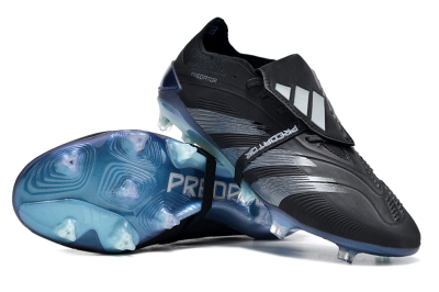 Men's Adidas Predator Elite Foldover Tongue FG Football Boots - Black/Silver/Jade