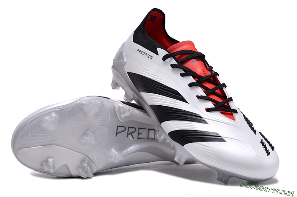 Men's Adidas Predator Accuracy 2024 FG Football Boots - White/Black/Red 3