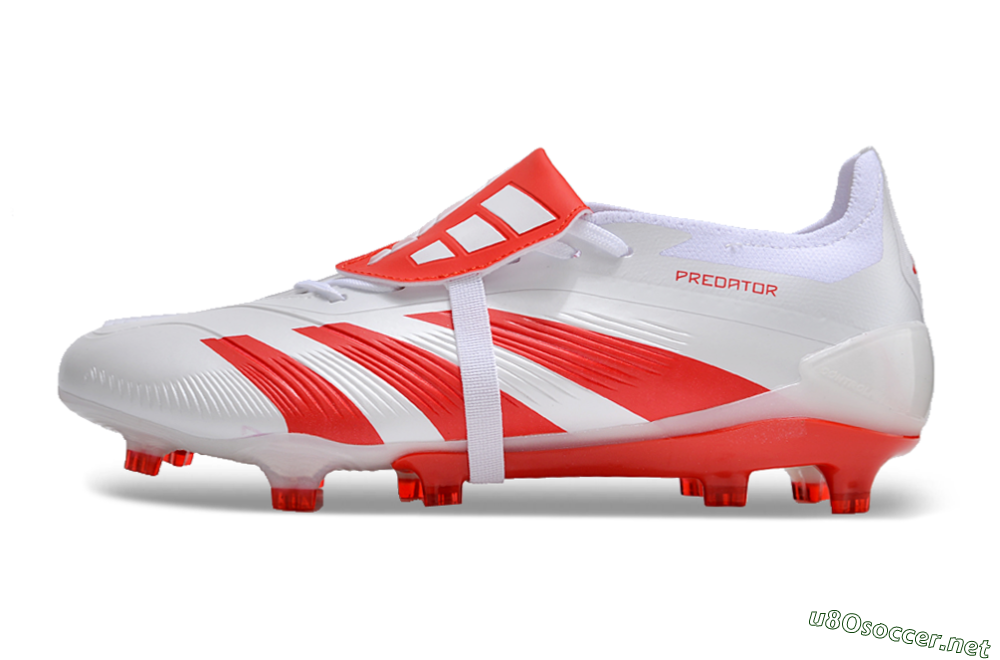 Men's Adidas Predator Elite Foldover Tongue FG Football Boots - White/Red 0