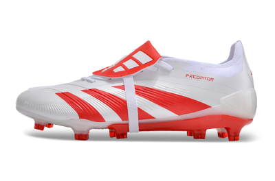 Men's Adidas Predator Elite Foldover Tongue FG Football Boots - White/Red