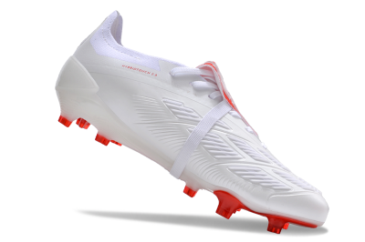 Men's Adidas Predator Elite Foldover Tongue FG Football Boots - White/Red