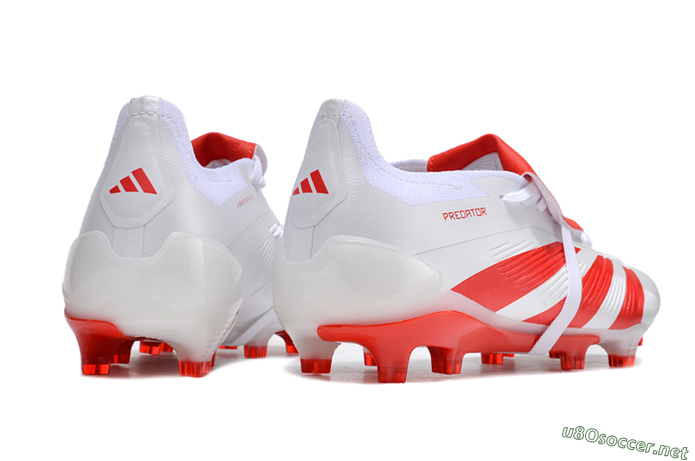 Men's Adidas Predator Elite Foldover Tongue FG Football Boots - White/Red 6