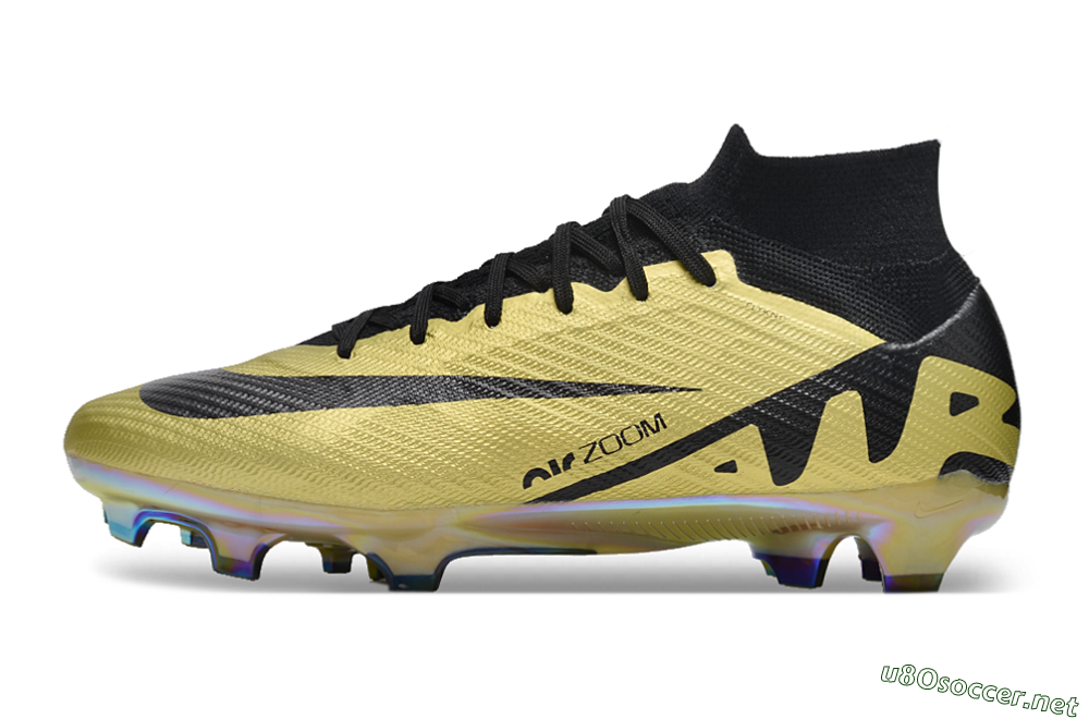 Men's Nike Air Zoom Mercurial Superfly 9 Elite FG Football Boots - Gold/Black 0