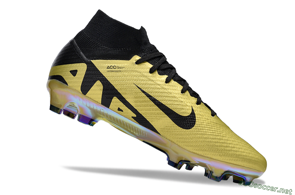 Men's Nike Air Zoom Mercurial Superfly 9 Elite FG Football Boots - Gold/Black 4