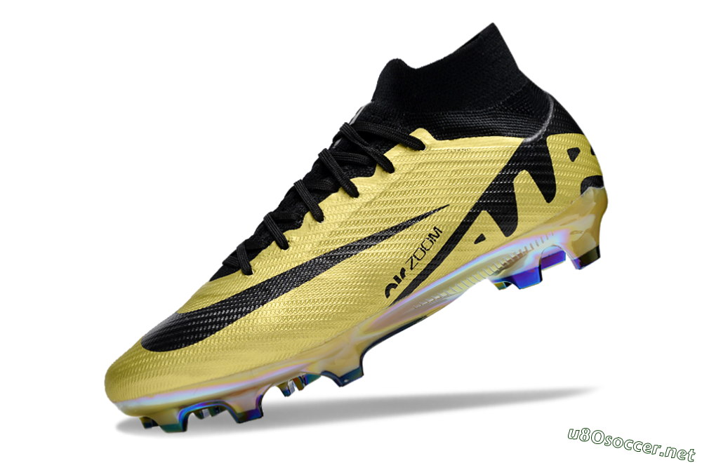 Men's Nike Air Zoom Mercurial Superfly 9 Elite FG Football Boots - Gold/Black 5