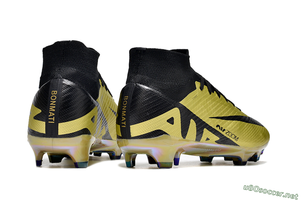 Men's Nike Air Zoom Mercurial Superfly 9 Elite FG Football Boots - Gold/Black 6