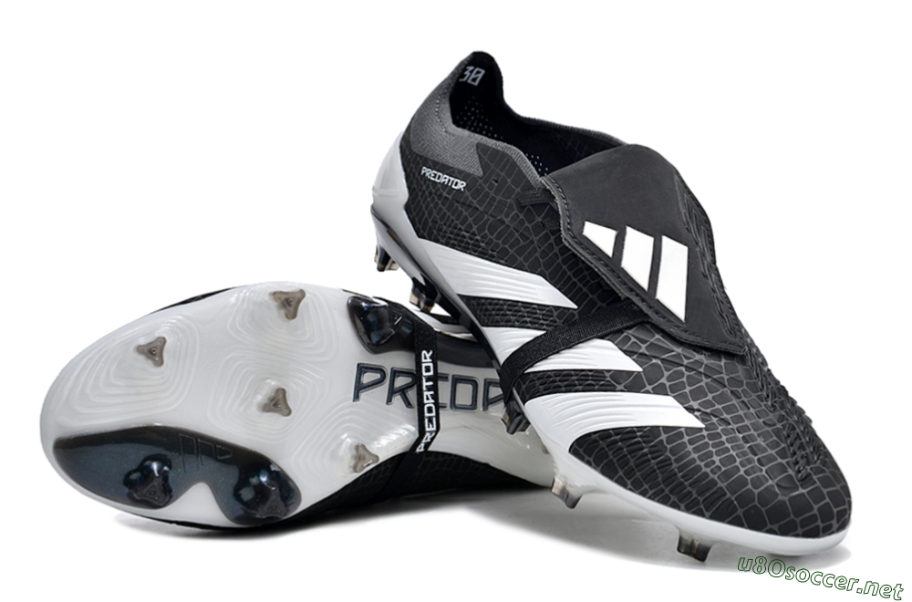 Men's Adidas Predator Elite Foldover Tongue FG Football Boots - Black/White 3