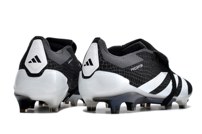 Men's Adidas Predator Elite Foldover Tongue FG Football Boots - Black/White