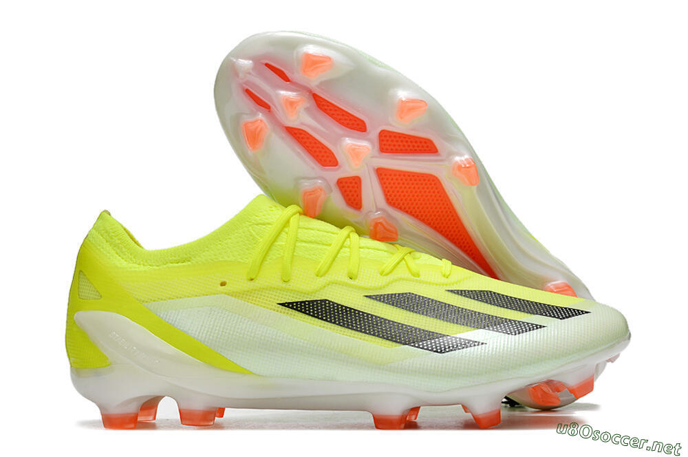 Men's Adidas X Crazyfast.1 FG Football Boots - Yellow/Black/Orange 2