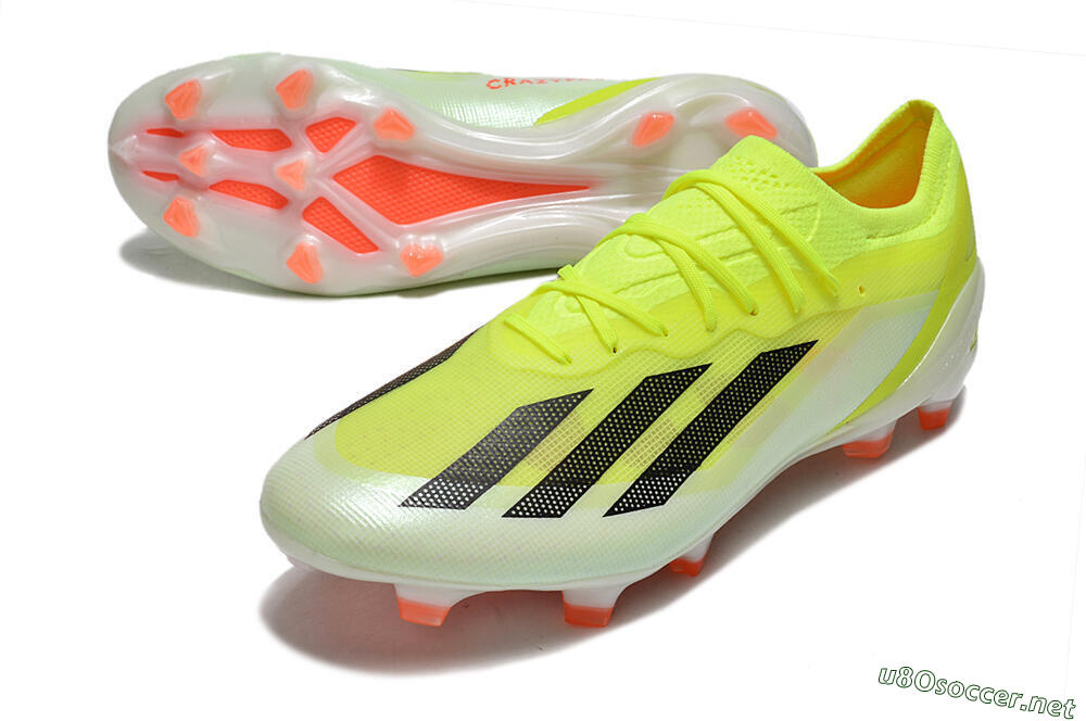Men's Adidas X Crazyfast.1 FG Football Boots - Yellow/Black/Orange 3