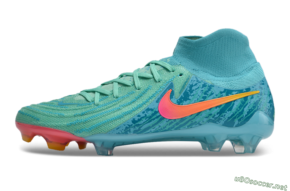 Unisex Nike Phantom Luna 2 Elite Vortex LV8 FG Football Boots - Green/Orange/Black 0