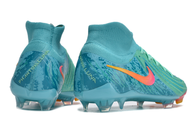 Unisex Nike Phantom Luna 2 Elite Vortex LV8 FG Football Boots - Green/Orange/Black