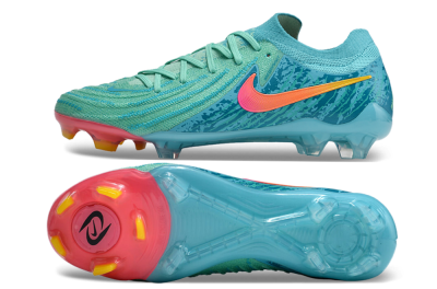 Unisex Nike Phantom Luna 2 Elite Vortex LV8 FG Football Boots - Green/Orange/Black