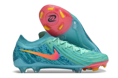 Unisex Nike Phantom Luna 2 Elite Vortex LV8 FG Football Boots - Green/Orange/Black