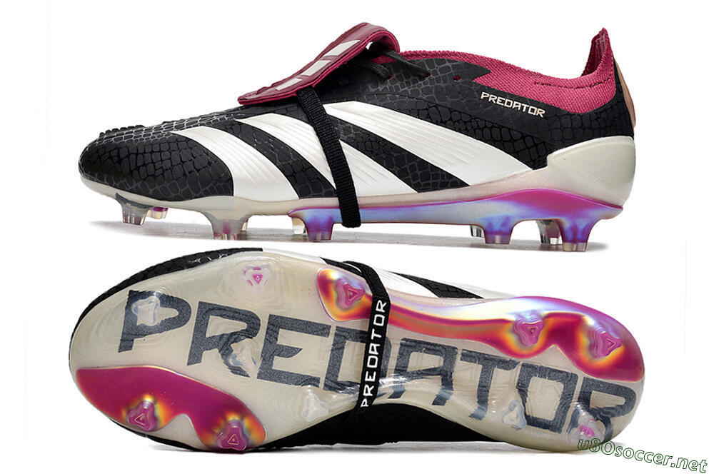 Men's Adidas Predator Accuracy+ FG Football Boots - Black/White/Purple 1