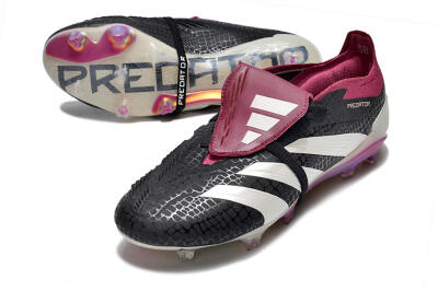 Men's Adidas Predator Accuracy+ FG Football Boots - Black/White/Purple