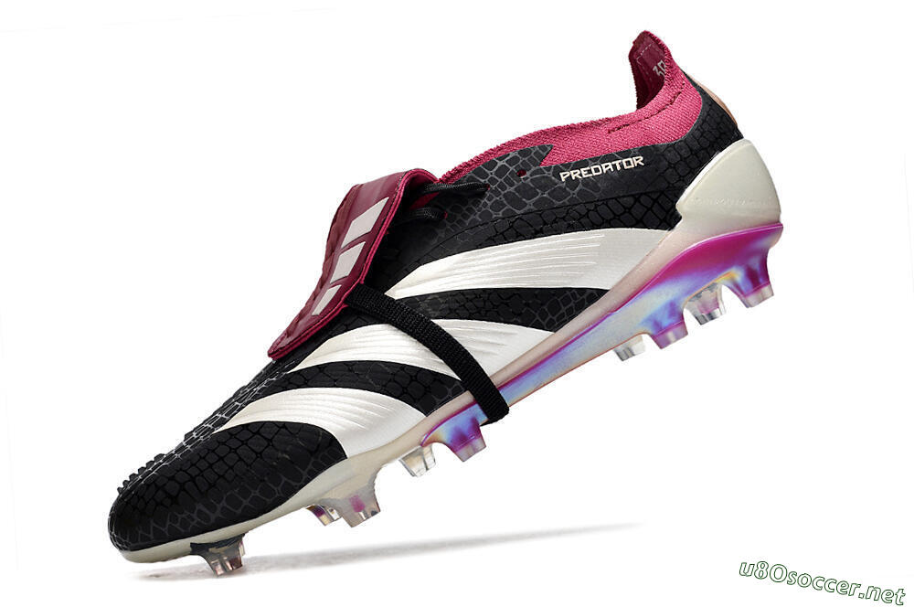 Men's Adidas Predator Accuracy+ FG Football Boots - Black/White/Purple 5