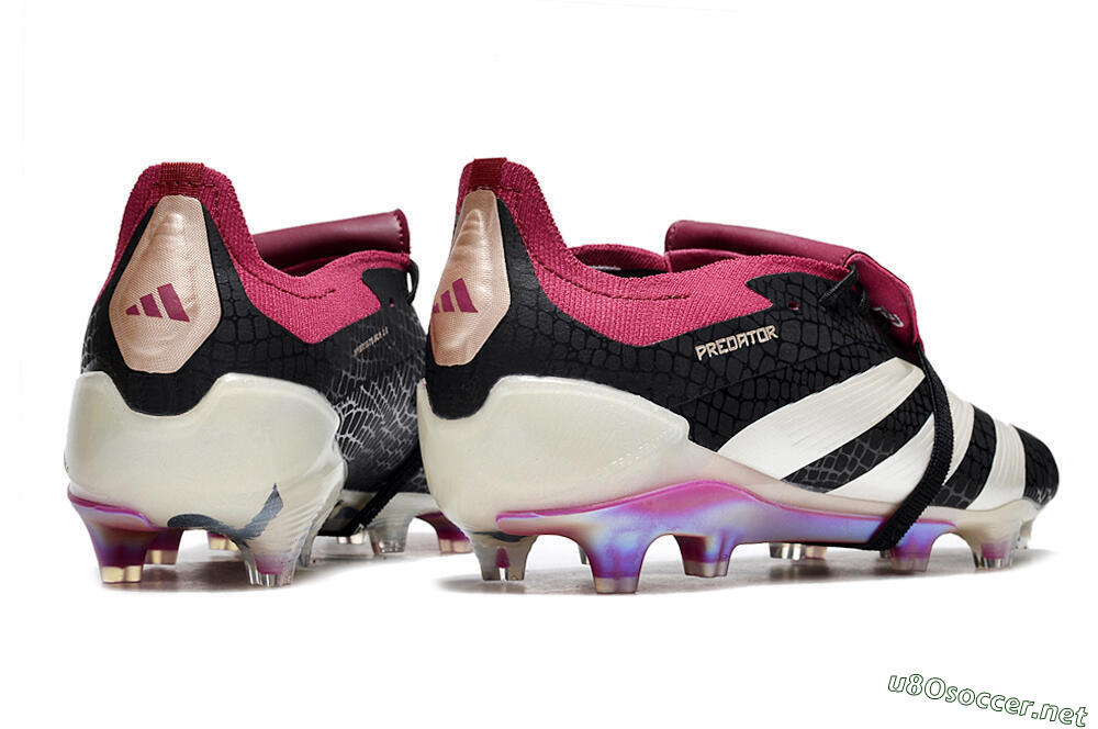 Men's Adidas Predator Accuracy+ FG Football Boots - Black/White/Purple 6