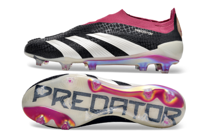 Men's Adidas Predator Accuracy+ FG Football Boots - Black/White/Pink