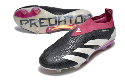 Men's Adidas Predator Accuracy+ FG Football Boots - Black/White/Pink