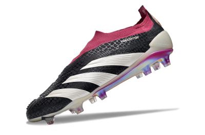 Men's Adidas Predator Accuracy+ FG Football Boots - Black/White/Pink