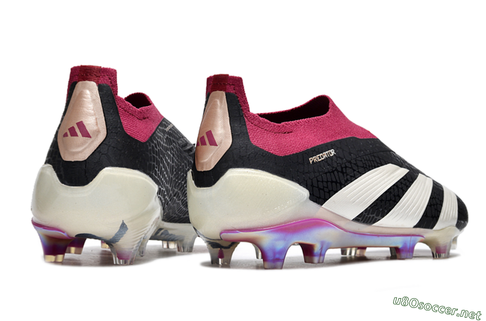 Men's Adidas Predator Accuracy+ FG Football Boots - Black/White/Pink 6